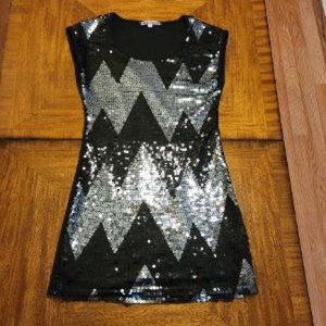 Julie's Closet Black Sequin Dress